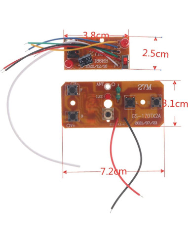 Kit de Control Remoto Bidireccional Jowxsx 2 Piezas 27MHz