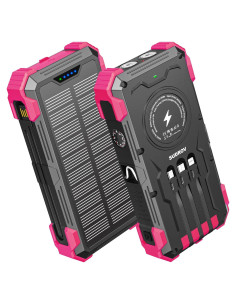 Banco de Energía Solar 42800mAh Sudrov Cargador Inalámbrico