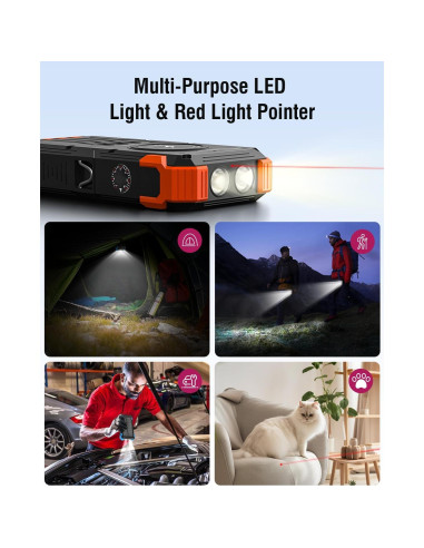 Banco de Energía Solar 42800mAh Sudrov Cargador Inalámbrico