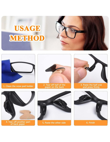 Almohadillas Adhesivas para Gafas SooGree 8 Pares Silicona