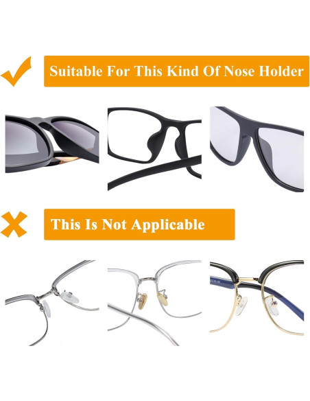 Almohadillas Adhesivas para Gafas SooGree 8 Pares Silicona