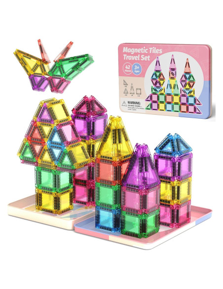 Juego de Azulejos Magnéticos Portátiles WMXDU 42PCS 3+ Años