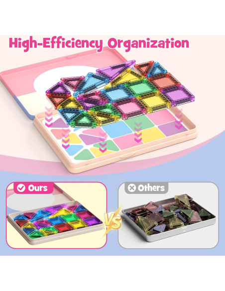 Juego de Azulejos Magnéticos Portátiles WMXDU 42PCS 3+ Años