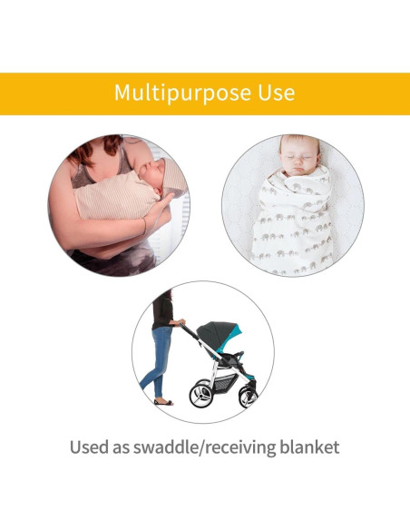 Manta de Envoltura para Bebés WZYCWB con Gorro - 0 a 6 meses
