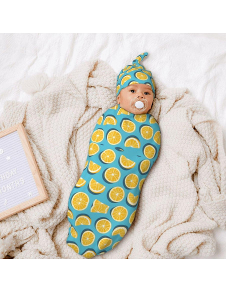 Manta de Envoltura para Bebés WZYCWB con Gorro - 0 a 6 meses