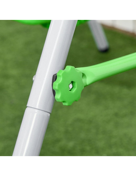 Columpio para Niños Outsunny Verde con Cinturón de Seguridad