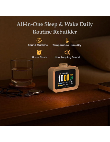 Dekala AuraDot Máquina de Sonido Blanco con Monitor de Temperatura