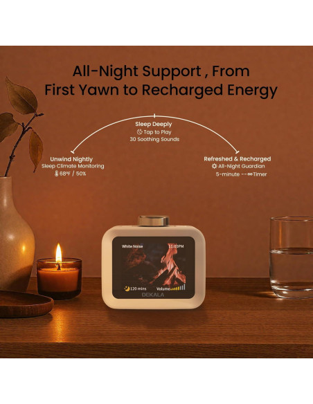 Dekala AuraDot Máquina de Sonido Blanco con Monitor de Temperatura