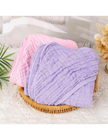 Toallas de bebé Synrroe de muselina con capucha 2 Pack 81x81 cm