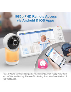 Monitor de Bebé VTech RM7766-2HD Video Wi-Fi 1080p 2 Cámaras 2