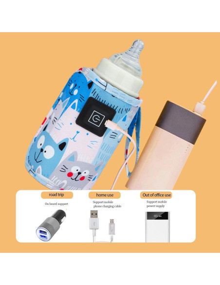 Calentador de Botellas USB Portátil MODGAL - Bolsa Térmica 3 Niveles