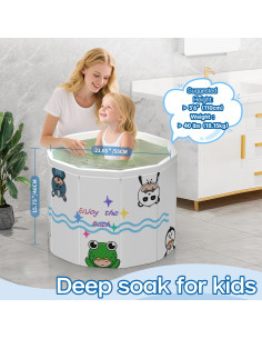 Bañera Plegable para Niños WAVYEASE 40x55 CM Inmersión 2