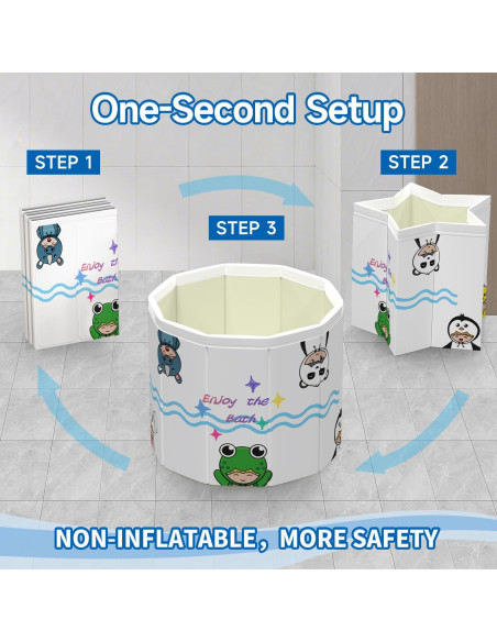Bañera Plegable para Niños WAVYEASE 40x55 CM Inmersión