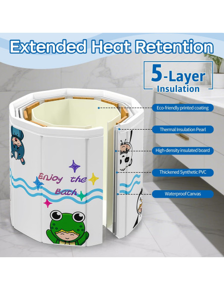 Bañera Plegable para Niños WAVYEASE 40x55 CM Inmersión