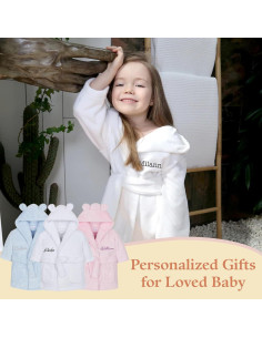 Bata de Franela Personalizada para Bebés y Niños BUGMKCS 2