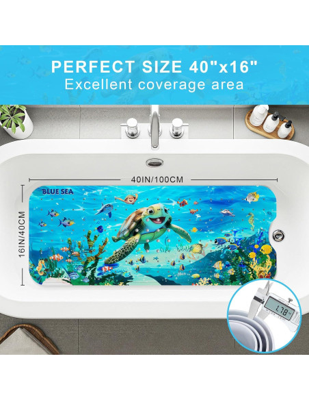 Alfombrilla de Baño Antideslizante Elisstaence Tortuga 101.6x40.6cm