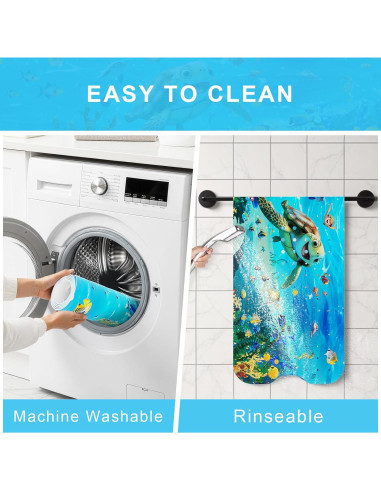 Alfombrilla de Baño Antideslizante Elisstaence Tortuga 101.6x40.6cm