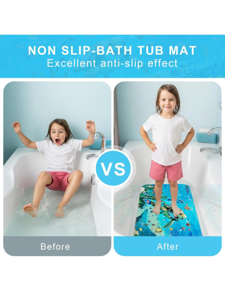 Alfombrilla de Baño Antideslizante Elisstaence Tortuga 101.6x40.6cm