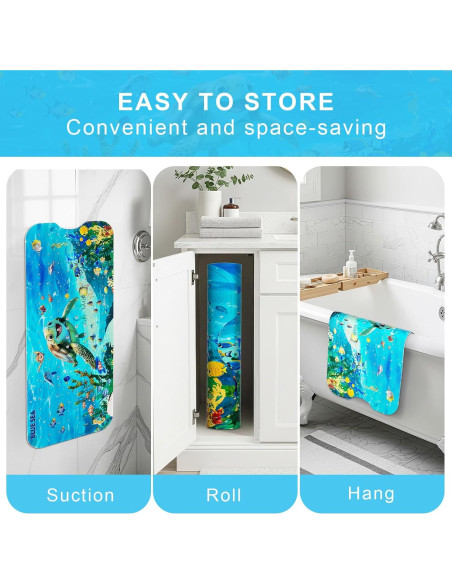 Alfombrilla de Baño Antideslizante Elisstaence Tortuga 101.6x40.6cm