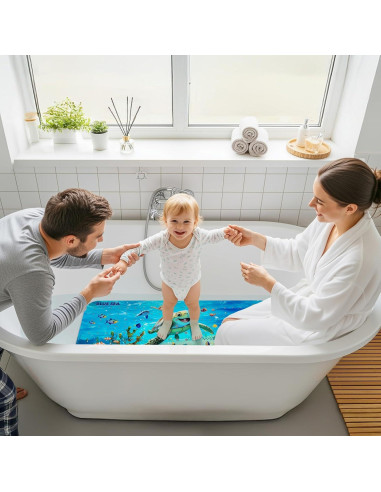 Alfombrilla de Baño Antideslizante Elisstaence Tortuga 101.6x40.6cm