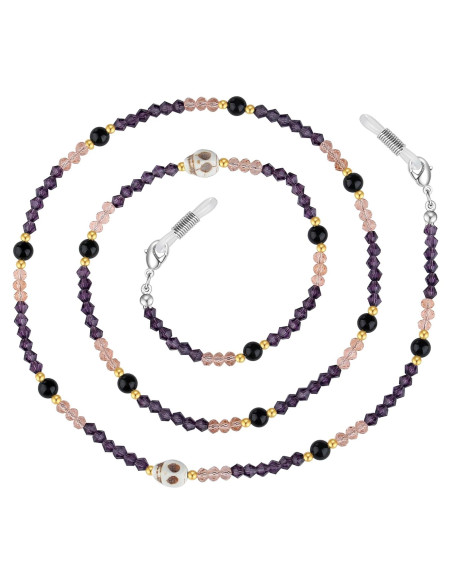 Cadena de Gafas de Obsidiana Natural Harmony - 78.74 cm