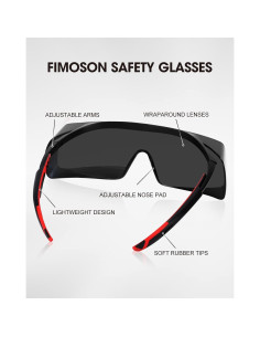 Gafas de Seguridad Envolventes UV 100% - Paquete de 2 2