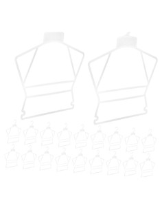 Conjunto de 20 Perchas Infantiles Homoyoyo Plástico Blanco