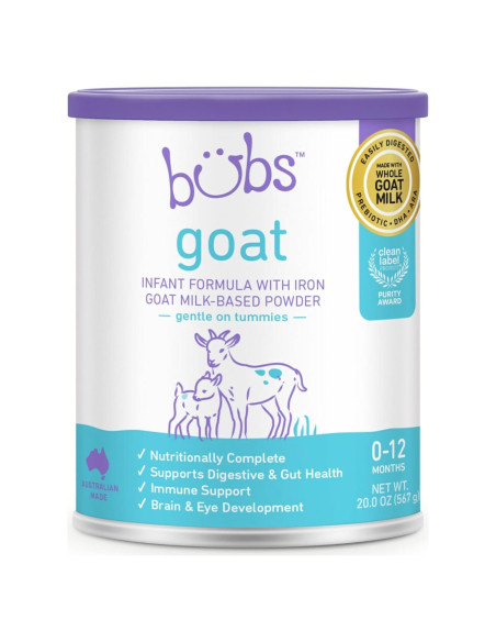 Fórmula Infantil de Leche de Cabra Bubs 567g para Bebés 0-12 Meses