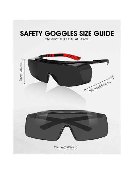 Gafas de Seguridad Envolventes UV 100% - Paquete de 2
