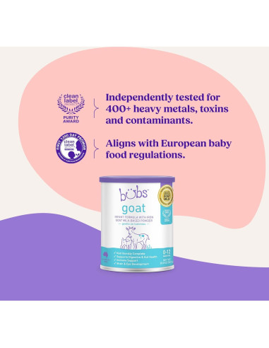 Fórmula Infantil de Leche de Cabra Bubs 567g para Bebés 0-12 Meses