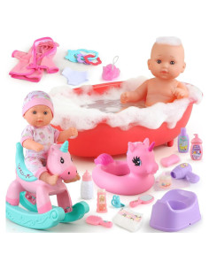 Juego de Juguetes de Baño para Muñeca Bebé YIYBM 27.94 cm