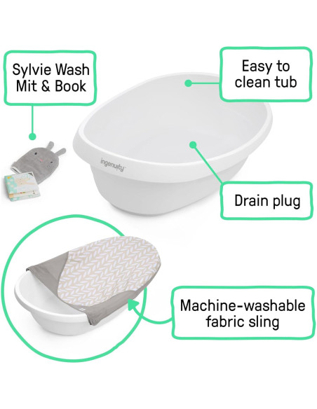 Bañera 3-en-1 Ingenuity Sylvi para Bebés y Niños Pequeños