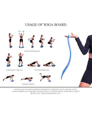 Tabla de Equilibrio Fitium Azul 65.41x28.7cm Antideslizante