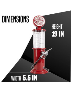 Dispensador de Licor BLKSMITH Rojo Vintage 887 ml para Bar 2