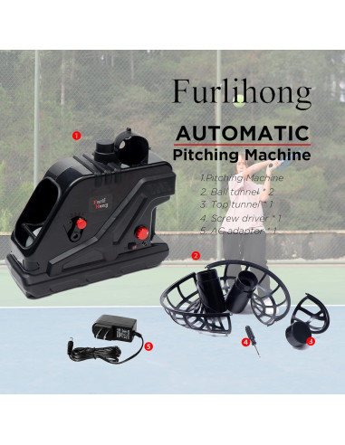 Máquina de Pelotas de Tenis Furlihong 3809BH Ajustable 48.28 km/h