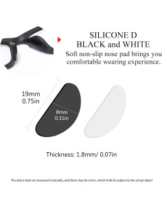 Almohadillas Adhesivas para Gafas SooGree 8 Pares Silicona 2