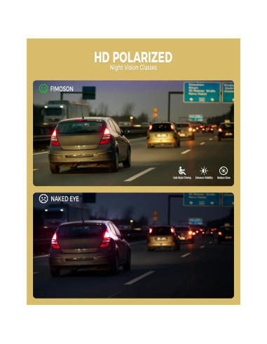 Gafas de Conducción Nocturna FIMOSON Ys013-5 Polarizadas HD