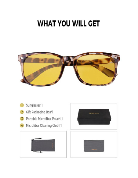 Gafas de Conducción Nocturna FIMOSON Ys013-5 Polarizadas HD