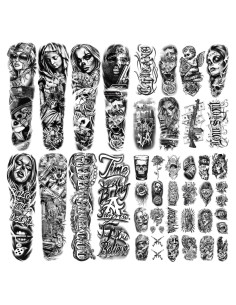 46 Tatuajes Temporales Chicanos Atydkug - Estilo Grande y Pequeño