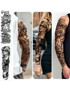 46 Tatuajes Temporales Chicanos Atydkug - Estilo Grande y Pequeño 2