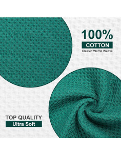 Kitinjoy Paños de Cocina 100% Algodón 6 Piezas 30x30 cm Verde 2