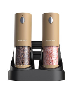 Juego de Molinillos Eléctricos de Sal y Pimienta WONMAKE - 6 Niveles