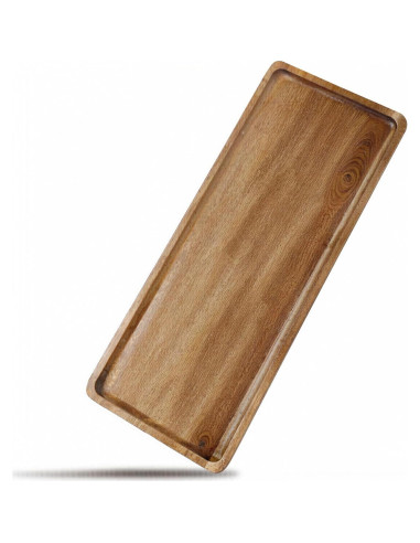 Bandejas de Madera de Acacia Linwnil - 3 Piezas 35.1 cm