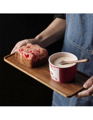 Bandejas de Madera de Acacia Linwnil - 3 Piezas 35.1 cm