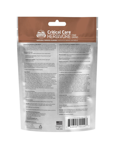 Comida de Emergencia Oxbow Critical Care 100g Papaya