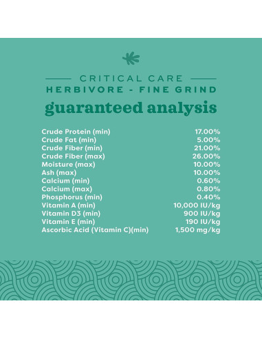 Comida de Emergencia Oxbow Critical Care 100g Papaya