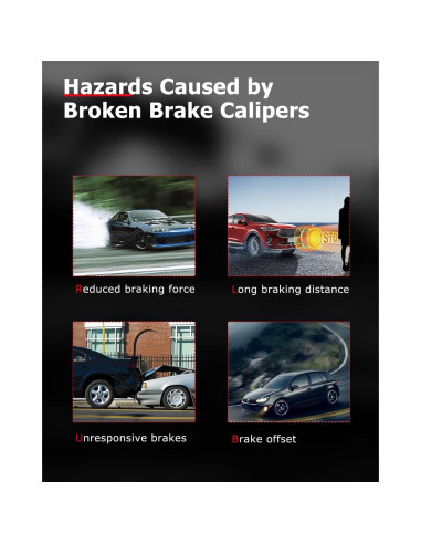 Calipers de Freno Delanteros CCIYU 18B5405/18B5404 para Ford F-150 2012-2016