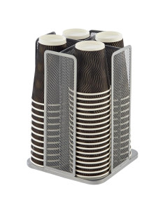 Soporte Organizador de Tazas ANNOVA Plata 4 Compartimentos