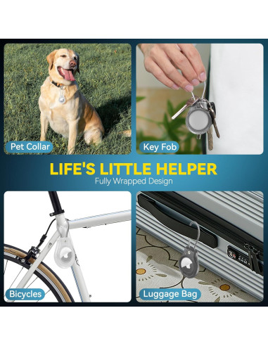 Soporte impermeable para AirTag Inesore IPX8 con cable de bloqueo