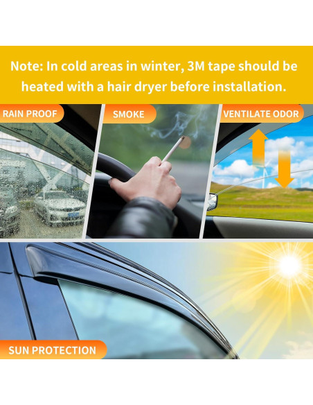 Viseras de Ventana CMVT Auto para Chevy Silverado/Sierra 1999-2007